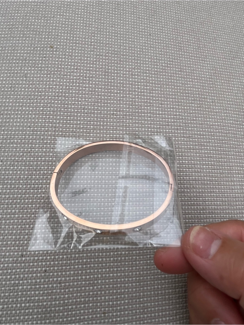 Rose Gold Hinged Bangle Bracelet